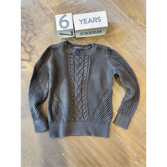 GAP Other - Gap girls cotton knit pullover sweater grey sz 6
